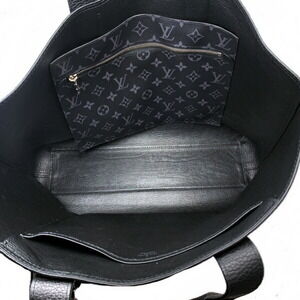 Louis Vuitton Black Noir Voyage Bag Tote NV Cabas